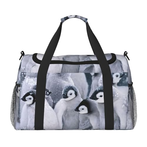 Sac de sport pingouin et sac de week-end noir pour adulte idéal yoga