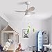 Ventilatore da soffitto 36W con telecomando, rotazione inversa,Illuminazione decorativa interna Dimmerabile, estate/inverno, Ventilatore da soffitto moderno nella camera da letto del soggiorno.