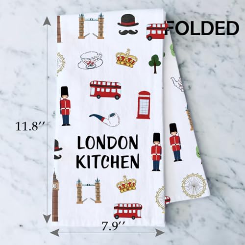 Pxtidy TOWEL London Lover Towel London Souvenirs Towel London Housewarming Tea Dish Towel thumb #1