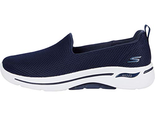 Image of Skechers Women's Go Walk Arch Fit Grateful Sneaker, Navy White, 8.5