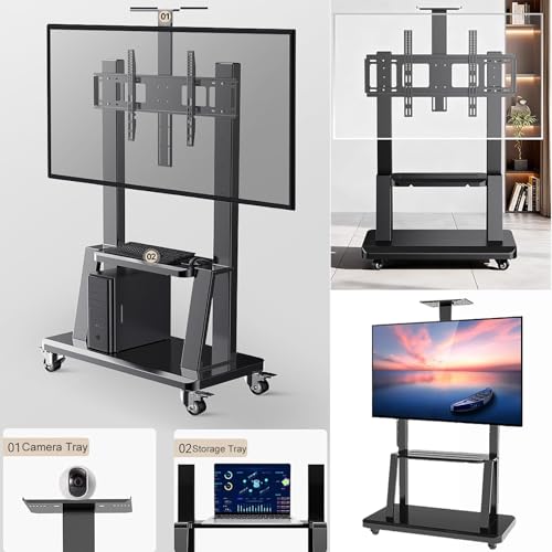 Soporte móvil para TV y monitor ajustable 32-120 pulg miniatura 6