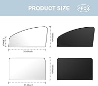 Vista 2 de Parasol magnético para ventana de coche - Totalmente opaco para bloquear rayos UV y protección de privacidad con protector solar para ventana