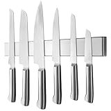 porte couteau chien argent Contenu : 1x porte-couteau magnétique, 40cm x 4,7cm, acier inoxydable, autocollant, couleur : argenté, accessoires de montage