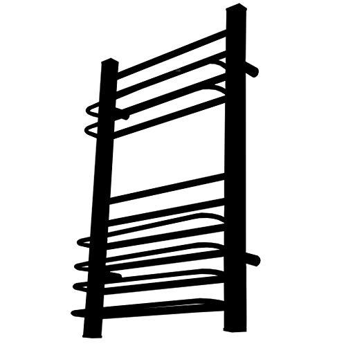 Toallero eléctrico, Calentador de Toallas y tendedero montado en la Pared, toallero calentado, Calentador de Toallas calentado de Aluminio Negro para el baño del hogar H