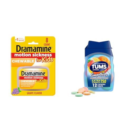 Dramamine Kids Chewable Motion Sickness Relief Grape 8...