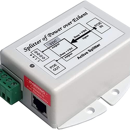 Tycon Systems POE-SPLT-4824G-P 48V DC 802.3at PoE Input 48V 802.3at PoE Out & 24V DC at 20W Output Max 50W POE Splitter & Voltage Converter