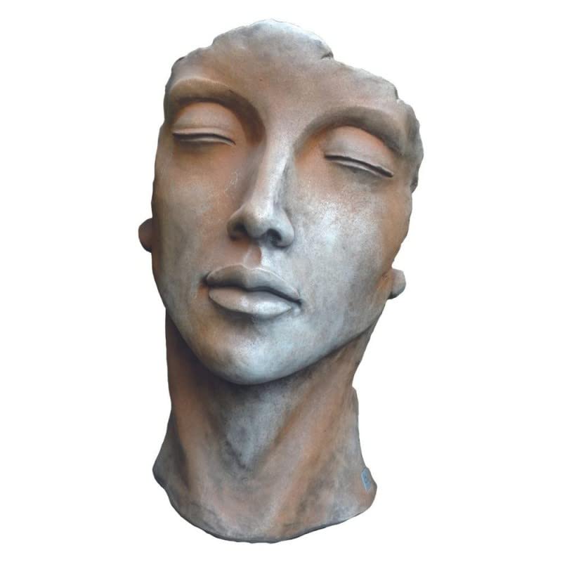 Jardinex Statue Visage Femme extérieur Petit Format - Rouille 50 cm