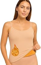 Shoppy Villa Women’s Thermal Camisole Plus Velvet Lined | Stretchable Slim Fit Body Shaper Vest | Warm Winter Innerwear for Women, Free Size - Bust 66–90 cm