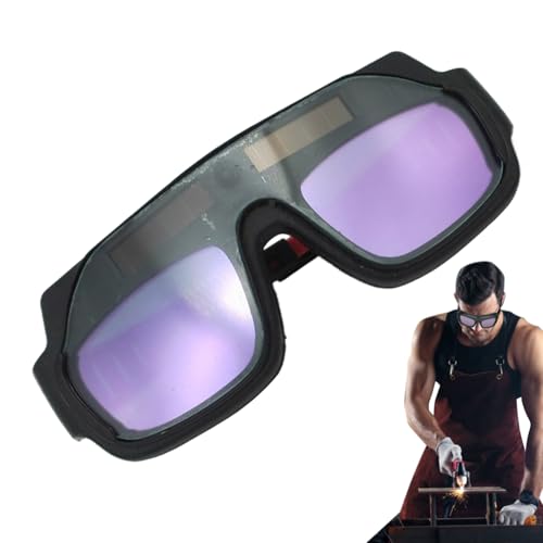 Genérico Gafas De Soldadura - Lente De Soldadura Antiarañazos - Gafas Autooscurecibles Visión Real Para Construcción Carpintería Jardinería Corte Plasma