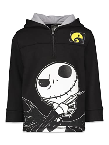Disney Nightmare Before Christmas Little Boys Fleece Half Zip Hoodie Black 6 #TOP2