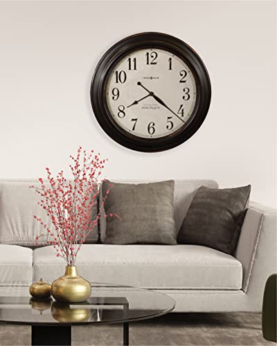 Howard Miller Coldwater Wall Clock Ii 549-472 – Aged Black Molded Frame With Bronze Highlights, Distressed Antique White Dial, Rustic Home Décor, Quartz Movement #TOP4