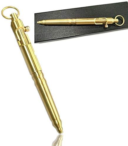 Solid Brass EDC Pocket Signature Pen with Keyring