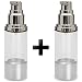 2 Pack Sterile Airless Pump Bottle 1 oz - Refillable Cosmetic Container – Best as Makeup Foundations and Serums - Lightweight Leak Proof & Shockproof Container. BPA Free (2 Pack)