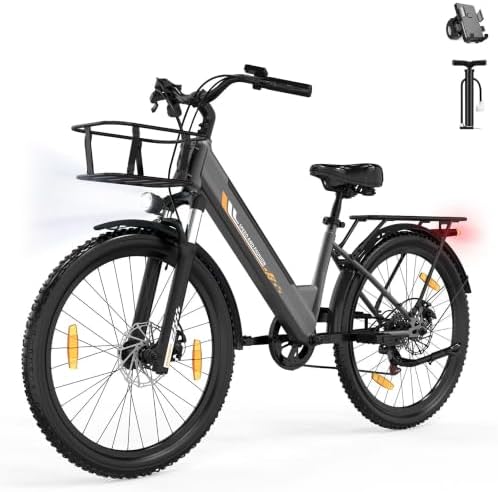 Bicicleta eléctrica de 26", 250W, 36V 13Ah, 100 km, 25km/h | Moto...