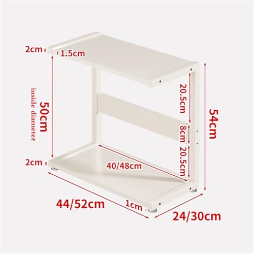 Soporte para CPU móvil con ruedas bloqueables, estante doble resistente para oficina y escritorio de juegos (Blanco) (Pequeño) miniatura 2