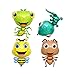 4 Pcs Insect Balloons Animal Cute Bee Gecko Snail Mantis Insect Balloon for Wildlife Animals Garden Theme Birthday Party Decorations Supplies Baby Shower Birthday Party Decorations