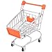 TOYANDONA 1pcs Mini Supermarket Handcart, Metal Shopping Cart Supermarket Handcart Shopping Utility Cart Mode Storage Toy for Kids Kitchen Shop Plaything Toy, Random Color