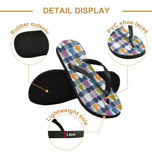 Flip Flop Sandals Cartoon Trees Print for Women Men Beach Outdoor XS3