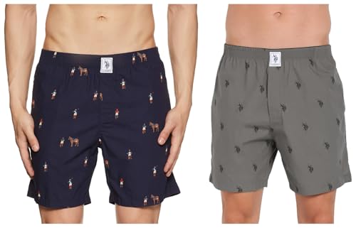 Image of U.S. Polo ASSN. Men's Cotton Boxers (Pack of 2)