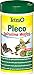 Tetra Pleco Algae Wafers - Mangime per pesci con alga spirulina per pesci di fondo al pascolo, Barattolo da 250 ml