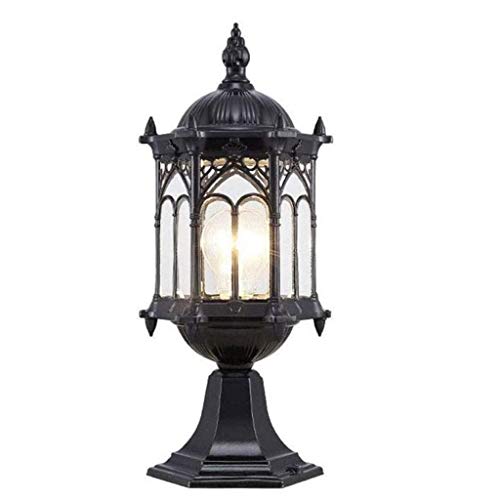 Phares à colonne E27 simples et classiques en aluminium vintage pour extérieur
