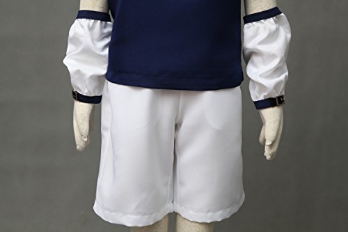 Znzxycos Child Size Blue And White Pullover Shorts Kids Suit Cosplay Costume Give Headband (6X-Small) #TOP5