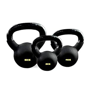 Kettlebells Black Cast Iron, Strength Training Cross Training Equipment for Men and Women, 11 Weight Options,2kg – 22kg (Size : 20kg/44.1lb) ()