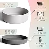 ne&no® Silikon Hundenapf 1200 ml mit Deckel für kleine und mittelgroße Hunde | im Kühlschrank luftdicht verschlossen | Futternapf Hund rutschfest | Fressnapf Hund Set