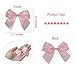 Ulifebetter 50PCS Pink Satin Ribbon Bows, Pink Bows for Gift Wrapping, Pink Bows Twist Tie Bows with Double-Sided Tape for Treat Bags Wrapping for Baby Shower Wedding Decorations(2.7x2.5 Inch)