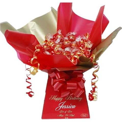Personalised Milk LINDOR Chocolate Hamper Bouquet Cover