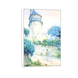 CADRE BLANC: La peinture à l'huile décorative a été tendue et enveloppée sur un cadre en bois; avec un cadre blanc à l'extérieur; accessoires assortis inclus