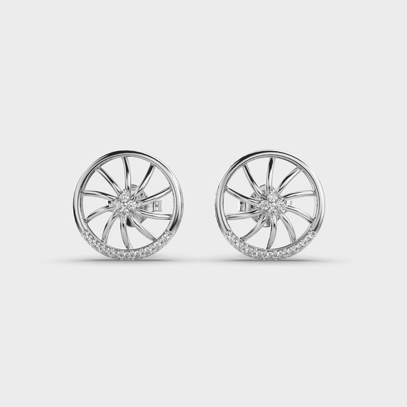 Clou d'oreille argent sterling 925 d'exception or - 2