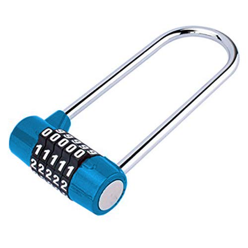 anti robo bloquear zinc Aleaci�n Candado Largo Haz Extendido Inoxidable Acero Encadenar U Bloquear anillo Grande Bloquear 5 combinacion Seguridad s�per largo contrase�a monta�a bicicleta bloquear