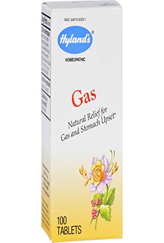 Hyland’s Gas Tablets, Natural Relief of Gas and Stomach Upset, 100 Quick Dissolving Tablets