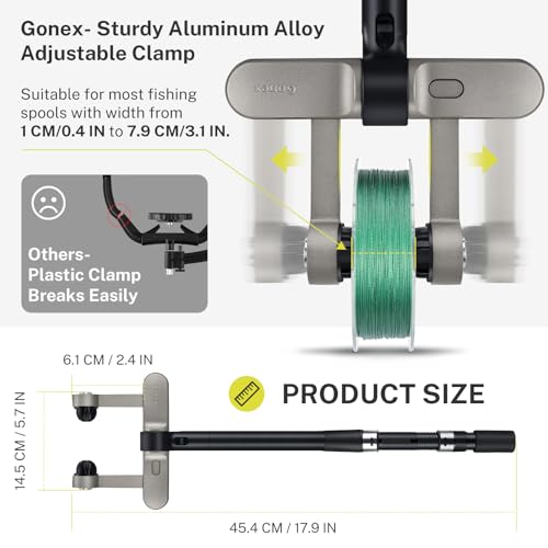 Gonex Fishing Line Spooler With Unwinding Function Installation-Free Fishing Line Winder Spooler For Spinning Reel Cast Reel And Spincast Reel Spool Spooling Station System thumb #1