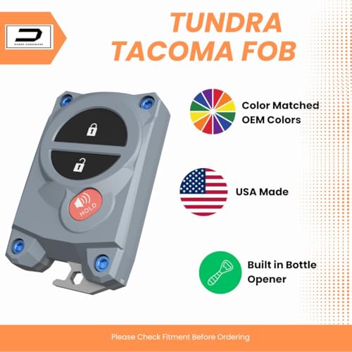 Image of for Toyota Key Fob Cover with Built-in Bottle Opener - Rugged Protective Shell for Tundra (2007-2017) & Tacoma (2005-2015) - Enhanced Grip & Durability - Key Fob Replacement Shell - Custom Colors