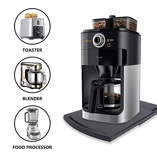 Vigind Kitchen Caddy Sliding Coffee Tray Mat,12" Appliance Moving Caddy,Under Cabinet Appliance Coffee Maker Toaster Countertop Storage Moving Slider,With Smooth Rolling Wheels,For Kitchen Machine #TOP5