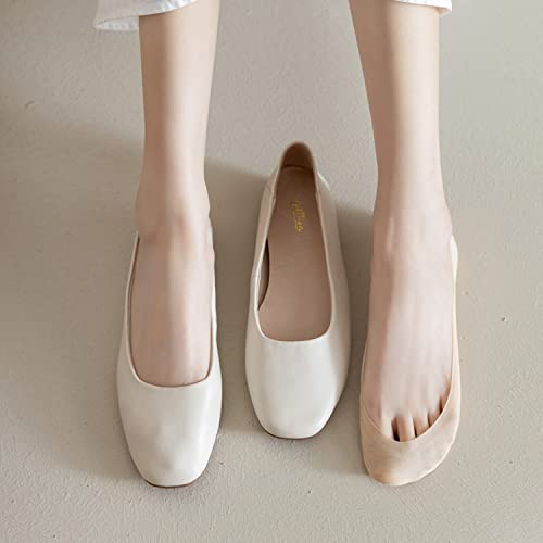 XTBPQMX No Show Non Slip Footies Socks Womens (10 Pairs) Nylon Ultra Low Cut Liner Invisible Socks for Heels Flats Lofers2