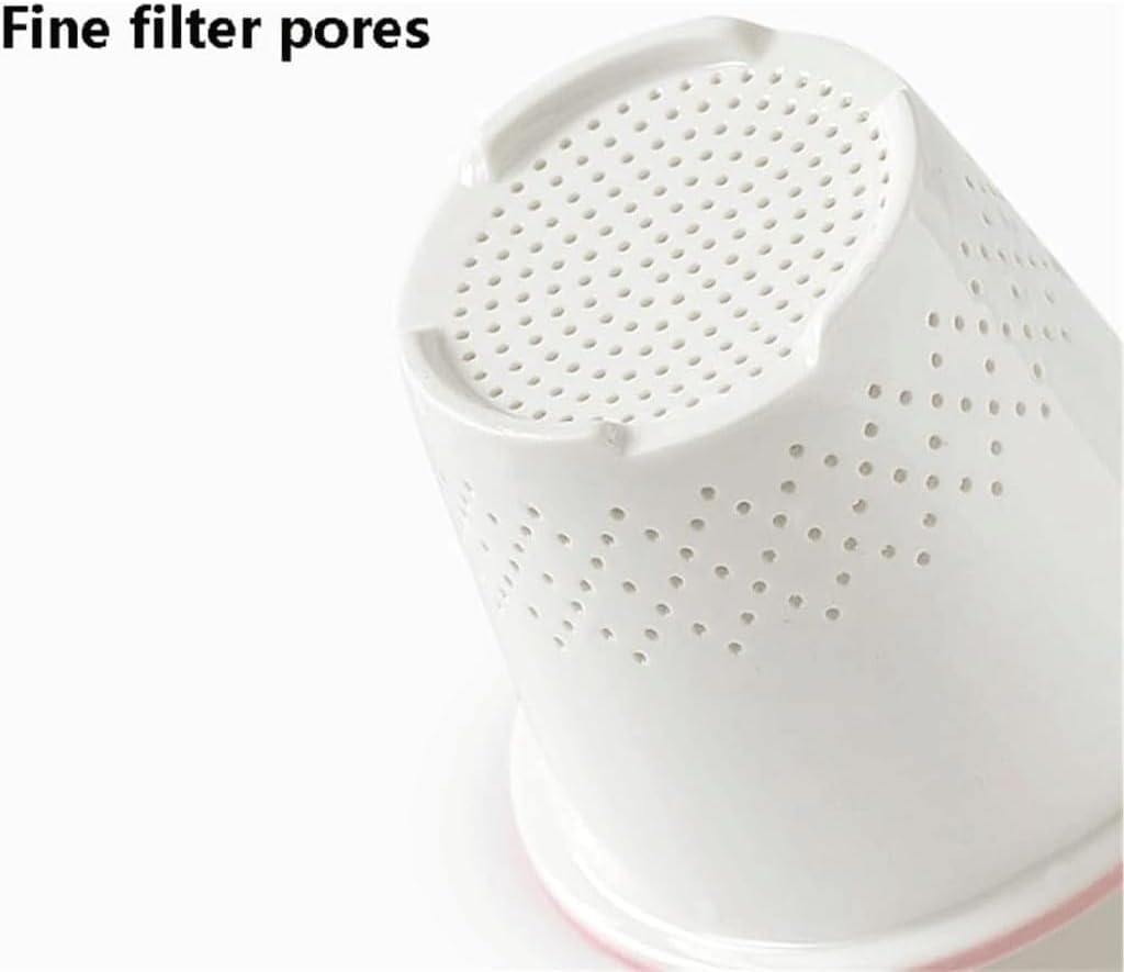 Ceramiczny filtr oddzielający wodę do herbaty z kubkiem pokrywką | Biuro Śniadanie Gospodarstwo domowe Para Pije Kawę(B)