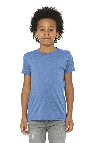 Bella + Canvas Youth Triblend Short-Sleeve T-Shirt XL BLUE TRIBLEND