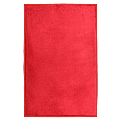 Thedecofactory Tapis Aspect Velours Extra-Doux Rouge 60x90