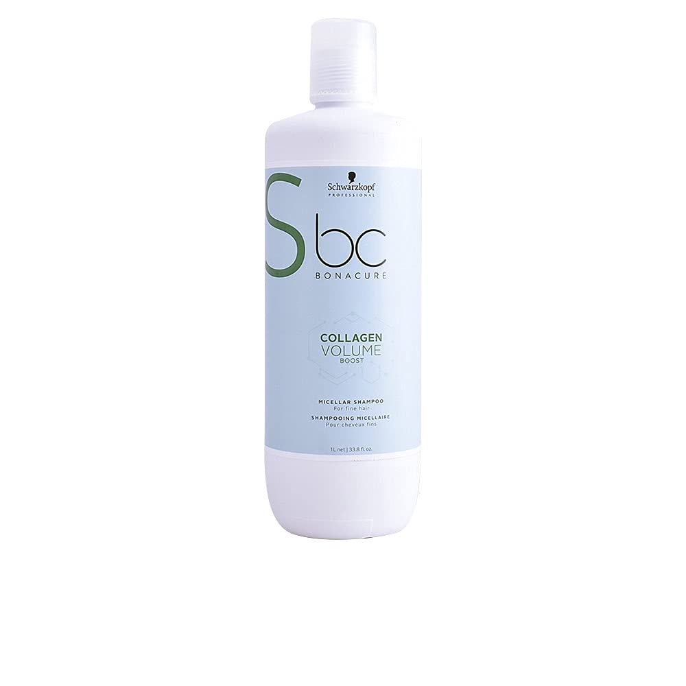 Schwarzkopf Professional Bonacure Collagen Volume Boost Micellar Shampoo, 1000 ml, 1 l (Pack of 1)