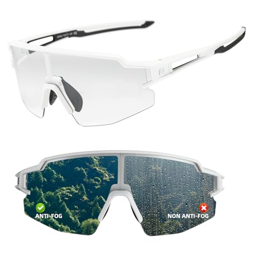 Image of ROCKBROS Photochromic Sports Sunglasses Professional Anti Fog - UV400 Goggles with Myopia Frame for Running Cycling Fishing