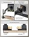 monTEK Heavy-Duty Single Monitor Arm for 17-57 inch, up to 59.4lbs Ultrawide Screens,Gas Spring Dual Curved Adjustable Monitor Stand for Desk,75/100mm VESA Mount with USB，Black