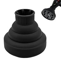 Diffusor Haar Universal,Diffusor Aufsatz Föhn,Faltbares,Tragbar,Für Lockiges Oder Welliges Haarstyling（Schwarz）