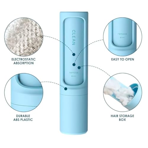 Image of Pet Hair Remover Lint Roller, Reusable Roller for Clothes, Sofas, and Furniture, Efficient Lint Roller Brush for Dogs and Cats Hair Removal, Easy to Clean, Portable by ALQMIA (Pink)