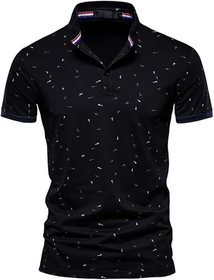 Amazon Co Jp Yydsm カジュアルプリントポロシャツの男性スタンドカラーtシャツ夏の男性用服 Color B Size Xxl Code ファッション