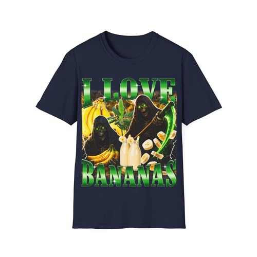 T-shirt I Love Bananas squelette, le cadeau d'anniversaire drôle en 3XL
