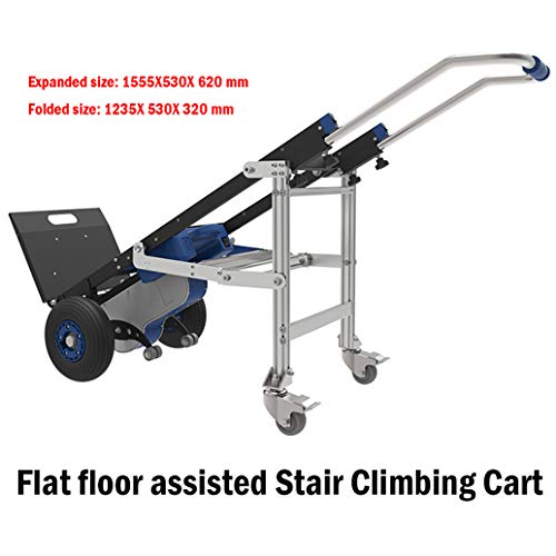 XH-Tool Portable Stair Climber Cart & Electric Stair Climbing Cart,Folding Stair Climbing Hand Truck Heavy Duty,Maintenance-free Brushless Motor - Lithium Battery
