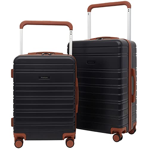 Image of Travelers Club 2PC or 20 inch Navigate Luggage Set, Black, 2PC Set